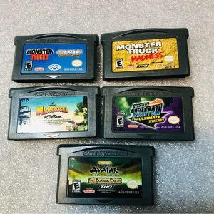 Nintendo Game Boy Advance Game Lot 5 Avatar MonsterTruck Danny Phantom & More